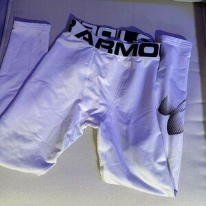 Under Armour White and Black Long Sleeve Top